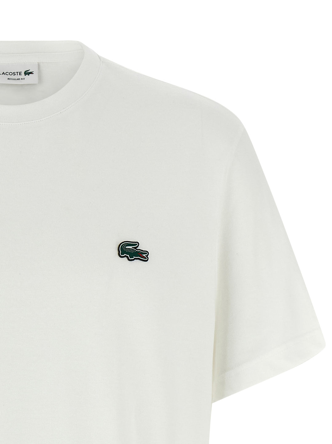 Lacoste Logo Patch T shirt - Bianco | 843a07817f685c6db5a8c98cdfbba1fbca4f6a4b