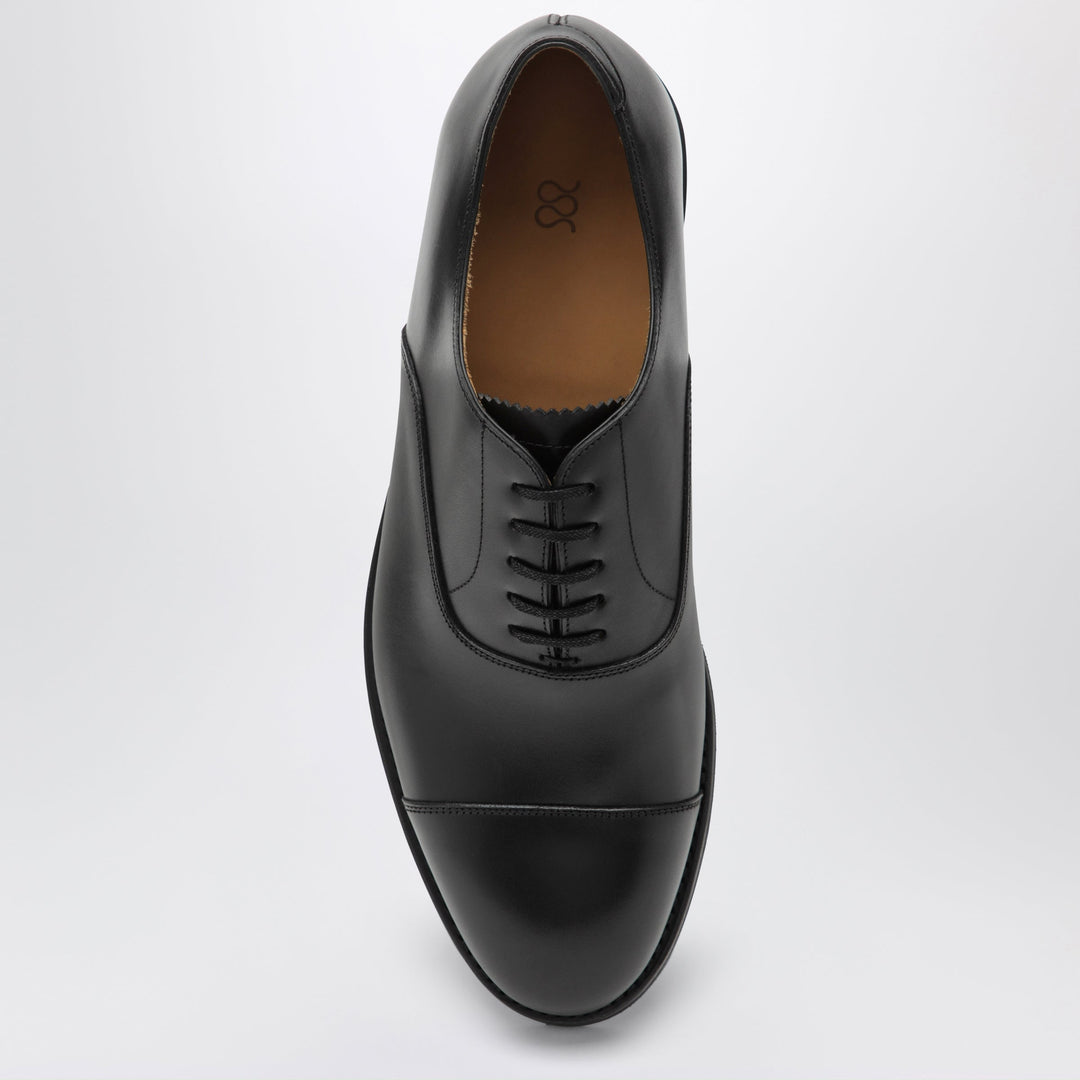Morjas Schwarze The Oxford Schuhe aus glattem Leder