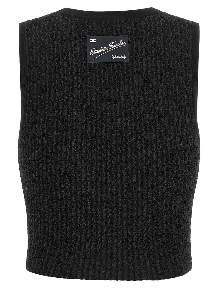 Elisabetta Franchi Top Tricot Top - Nero | 1c687acad889b6856202996a3d4d75afad8569a3
