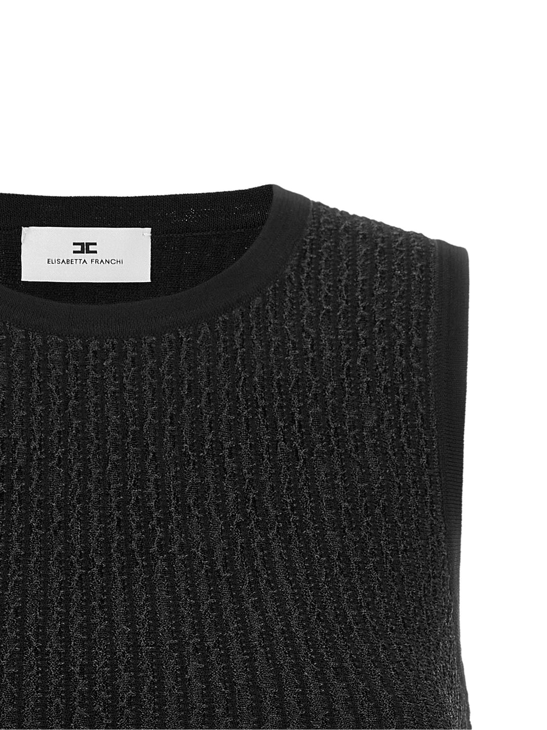 Elisabetta Franchi Top Tricot Top - Nero | e51a1bf370acbbaeb92858fbe900880f464536f3