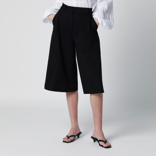 Black Cotton Dakota Bermuda Shorts