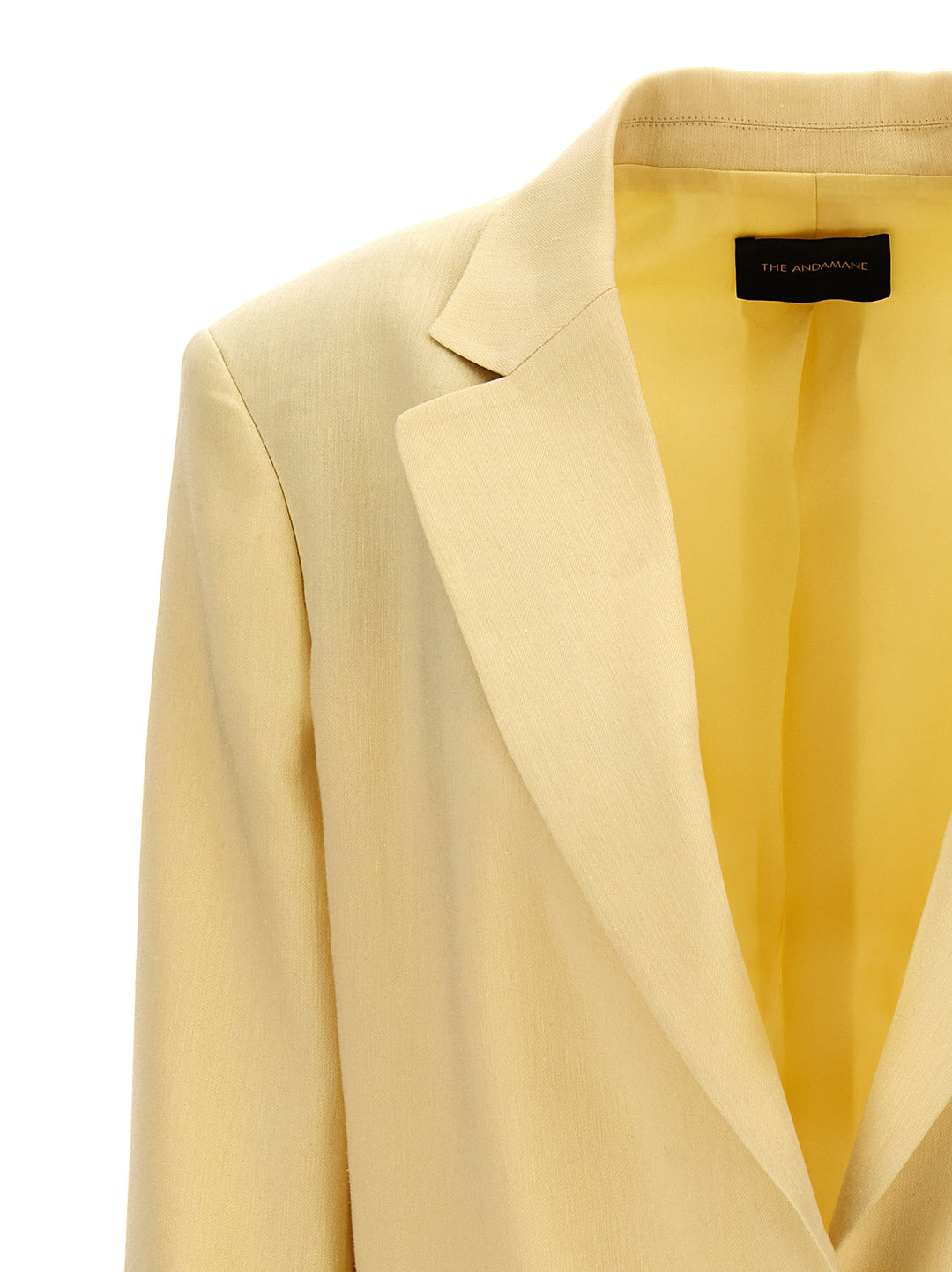 Single-Breasted Linen Blazer Blazer And Suits Giallo
