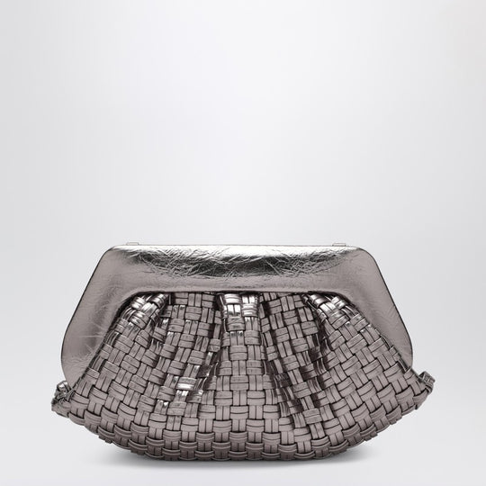 Woven Silver Clutch
