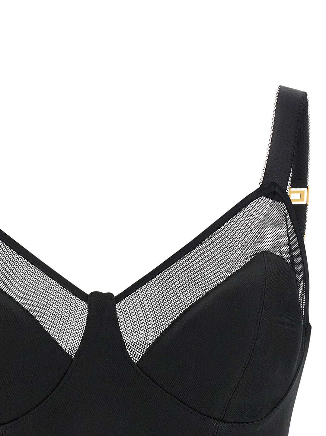 Elisabetta Franchi Cool Wool And Tulle Top Top - Nero | a6542a665a15f45c0c9d02057ce627a185802585