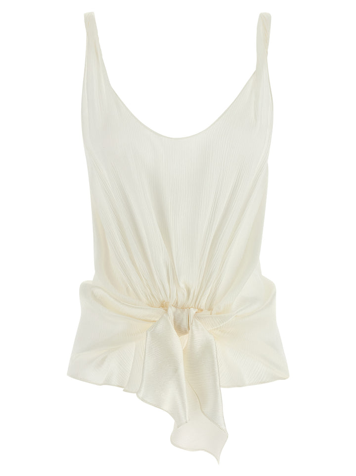 J.W. Anderson Front Knot Top - Bianco | d41792cf07817406126ec96912eb58a9254a8785