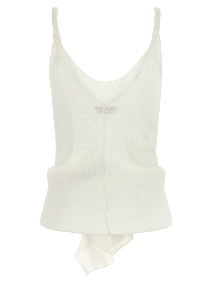 J.W. Anderson Front Knot Top - Bianco | 6fab73712134862ff2dcc15f92c634dd0d1b4f16