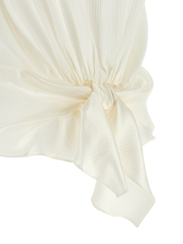 J.W. Anderson Front Knot Top - Bianco | f12f127704df942b091dfb18b3c091272bd7a4bb
