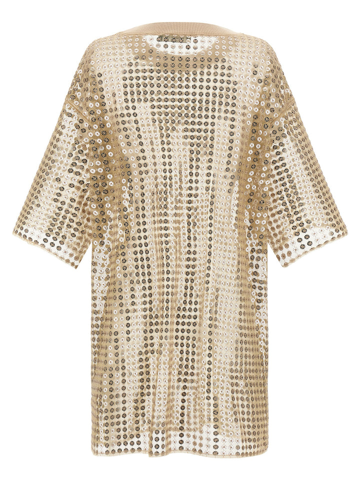 Fabiana Filippi Sequin Dress Abiti - Beige | b2710588747873f0486948ee735e8c635d26c9dd