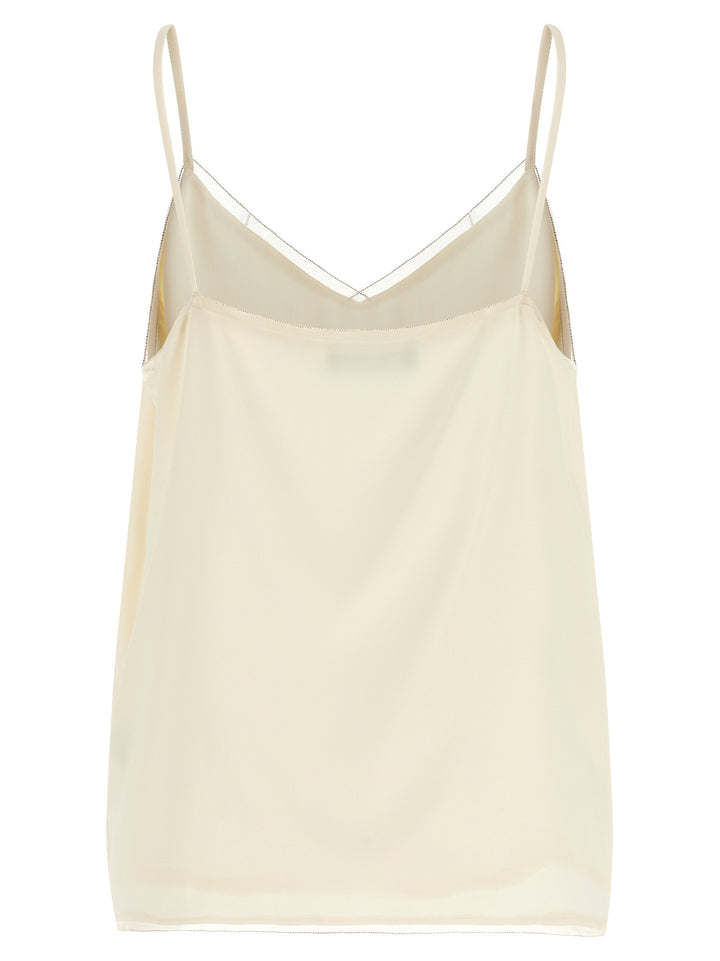 Fabiana Filippi Filo Diamante Top - Beige | 744d51a09ff0fa881d056c04ac517f855e4984da