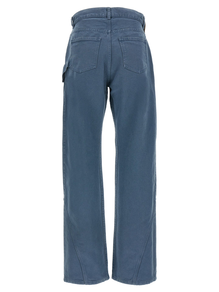 J.W. Anderson Twisted Workwear' Pantaloni - Celeste | 41d8ca2d2b7703ee9380c03a142888113e1752c1