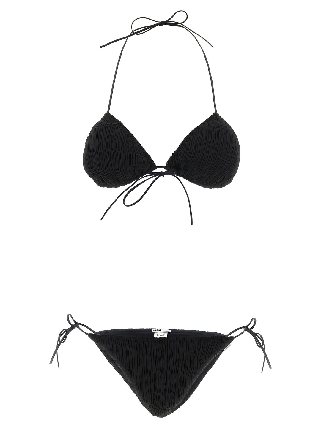 Allis Triangle Plisse Beachwear - Nero | c74f847cd925c38de5469550ca9a782f08cdf666