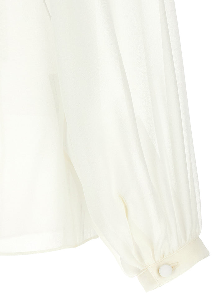 Tom Ford Silk Blouse Camicie - Bianco | cb0ed23c3adc4ee0be40431ff0704e16680f4abf