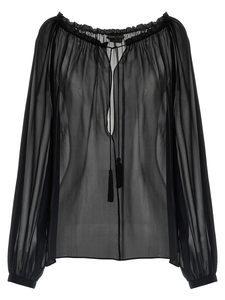 Tom Ford Silk Blouse Camicie - Nero | d28194b254e18757973402e00d830530e040e794