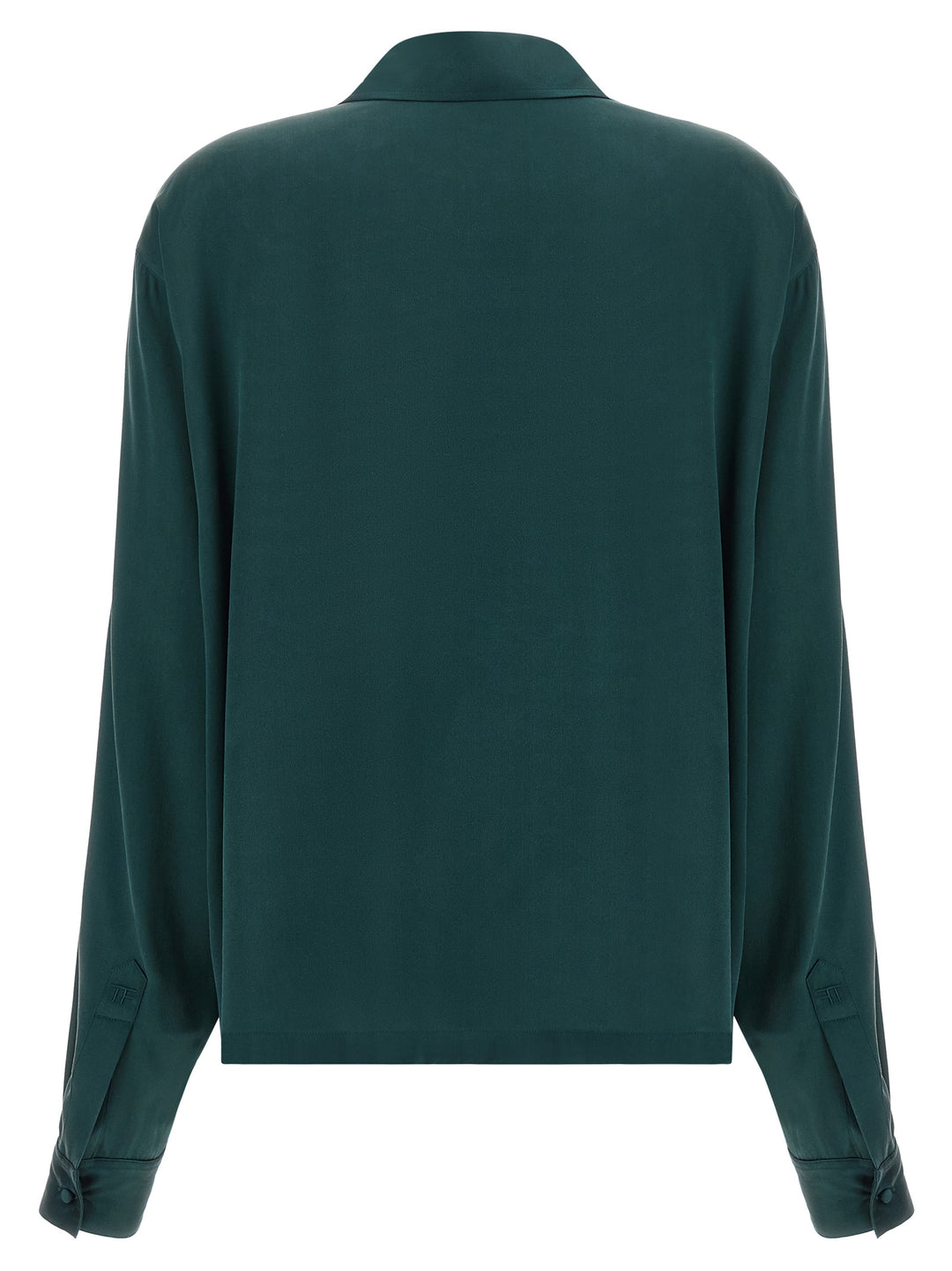 Tom Ford Satin Silk  Shirt Polo - Verde | 00155412e26cca8822a6dd1e47c5d537552ed63b
