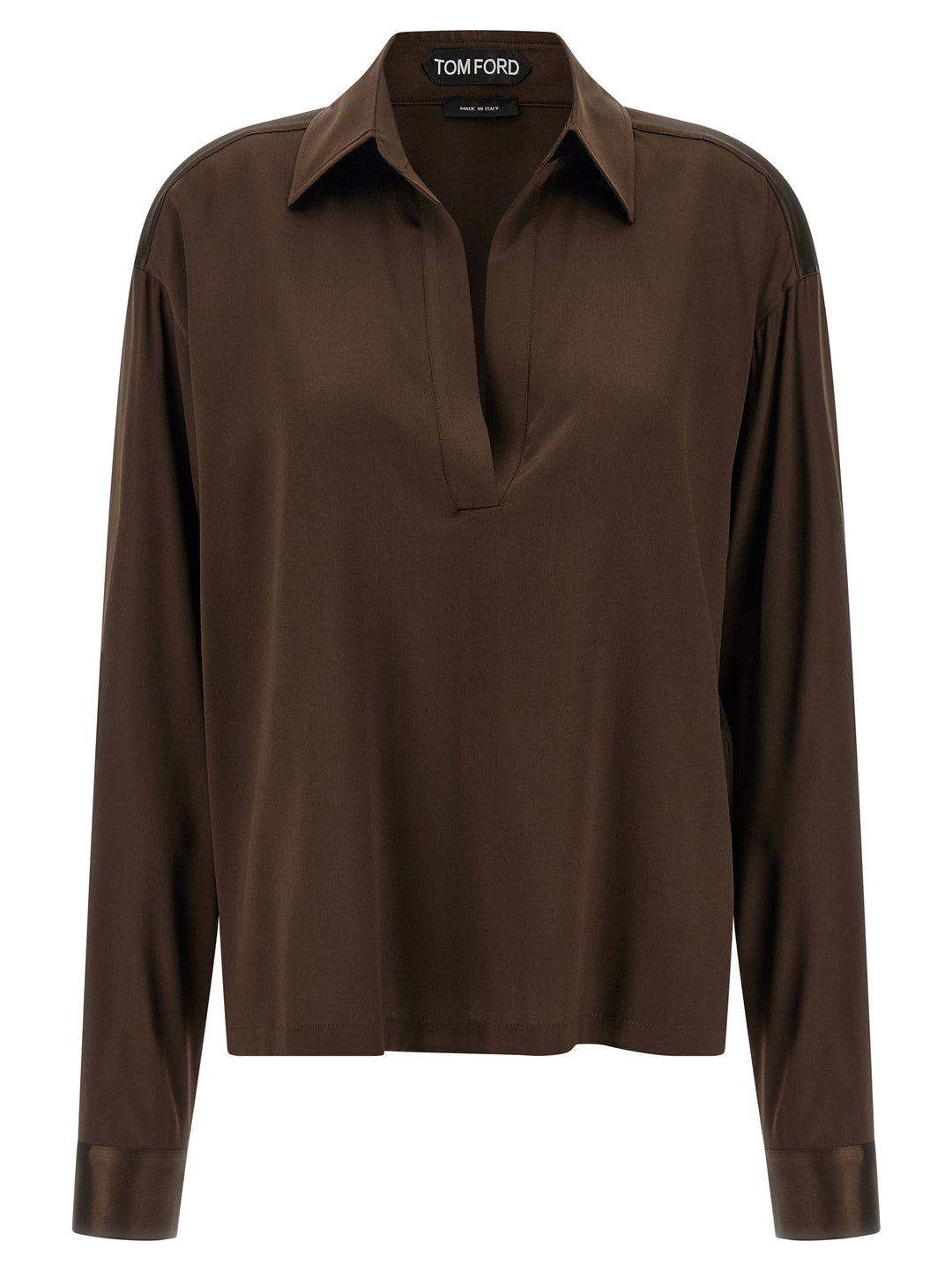 Tom Ford Silk  Shirt Polo - Marrone | 888f759758c98dbede169b267615eb7127a347ed