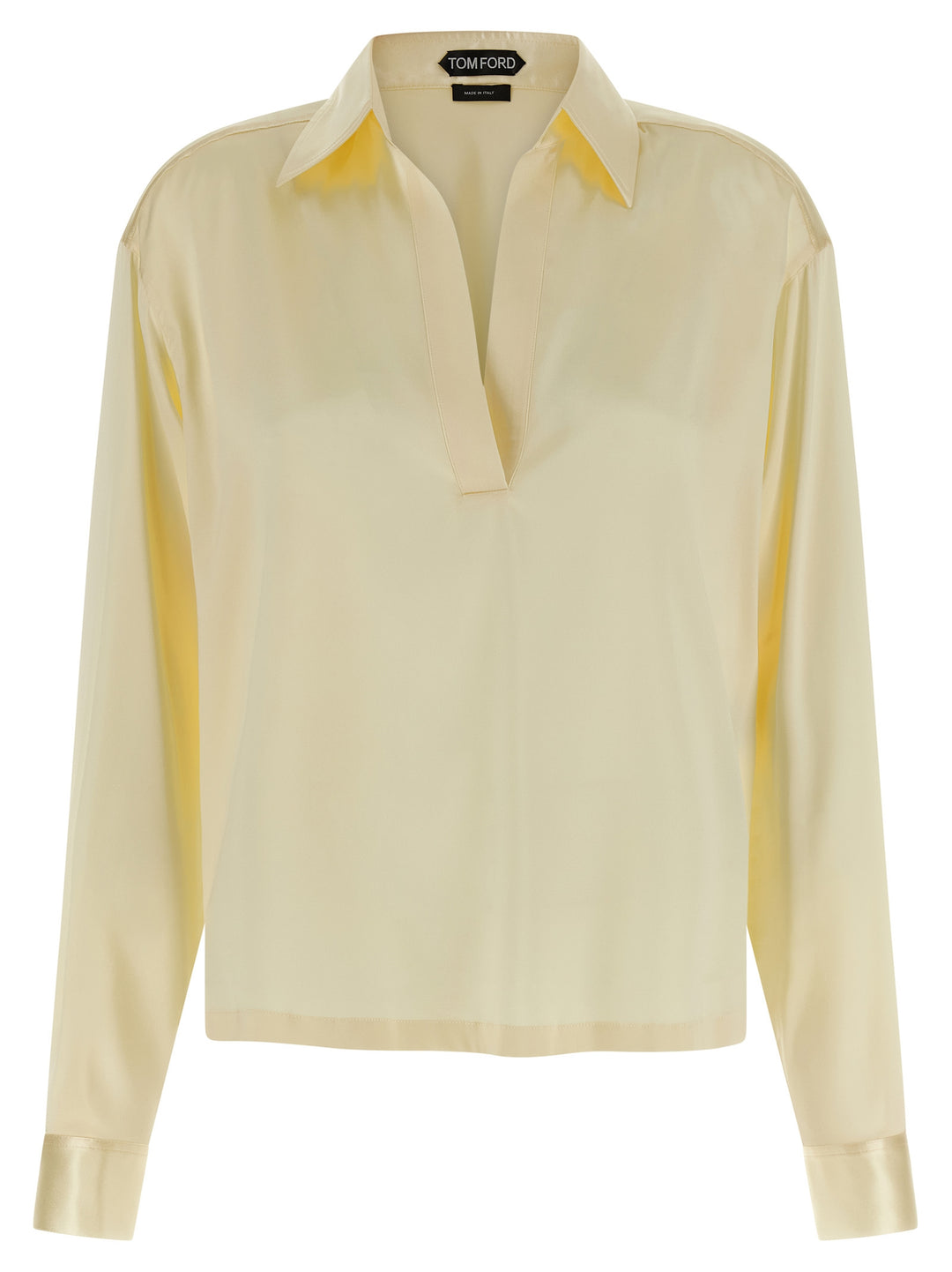 Tom Ford Silk  Shirt Polo - Giallo | 046da473cc6f43e842fa2b2e2fbe6d8cb1464308
