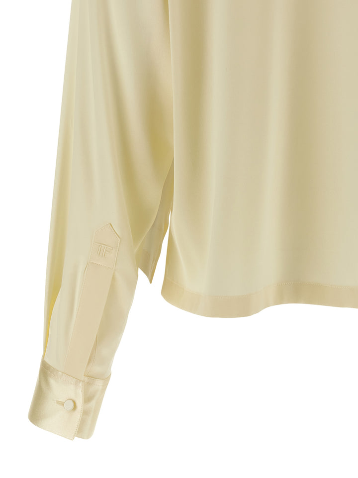 Tom Ford Silk  Shirt Polo - Giallo | 542283532de33cfd70ccb01061fe865f6532bf43