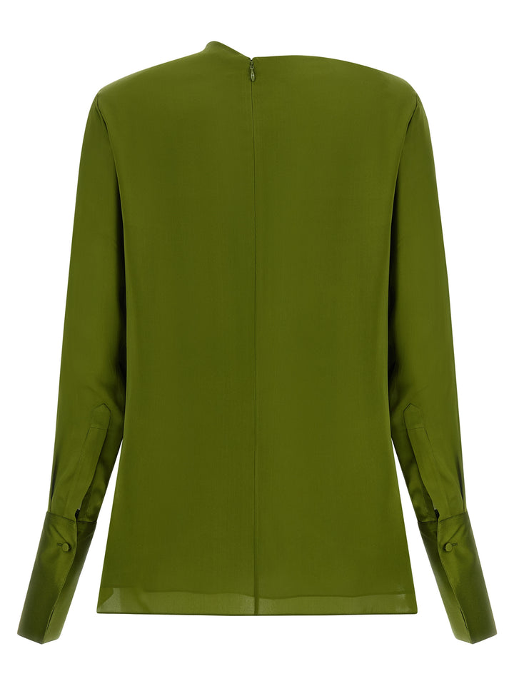 Tom Ford Draped Neck Blouse Camicie - Verde | 7eb829b667a469c93065d3c3715a63af41b8e952