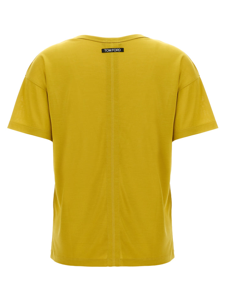 Tom Ford Silk T shirt - Giallo | 75bb18d496cb3393228250b81a31366f1ca25ac2