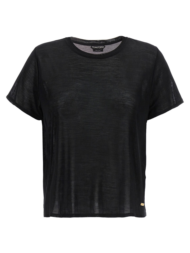 Tom Ford Silk T shirt - Nero | 55ab100a6aa4bbc1ae15834f4b3b4d30673cbf9f