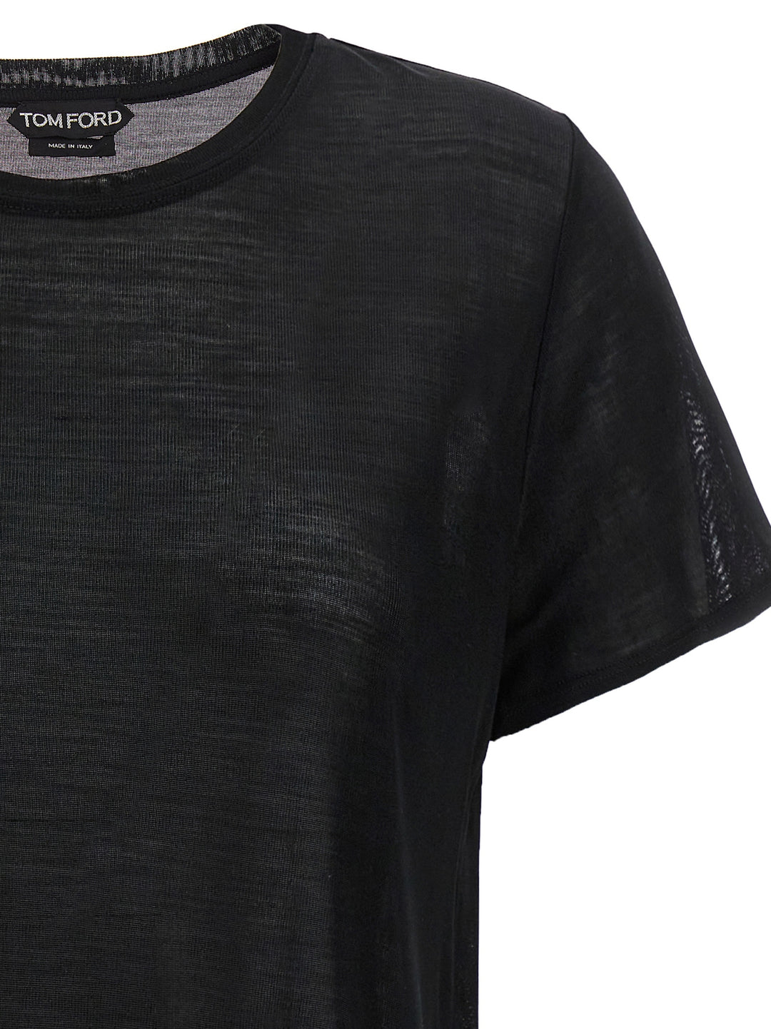 Tom Ford Silk T shirt - Nero | 27b34c73e1afe6f22029b7ddb1c6079db0c3514d