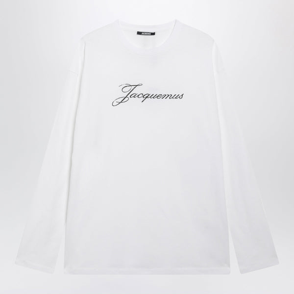 Camiseta blanca de manga larga de algodón orgánico