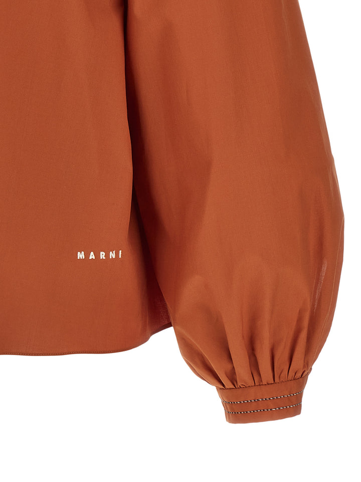 Marni Boat Neck Blouse Camicie - Arancione | 995a57b6ac04a00993b89a15b91ea7831d37c384