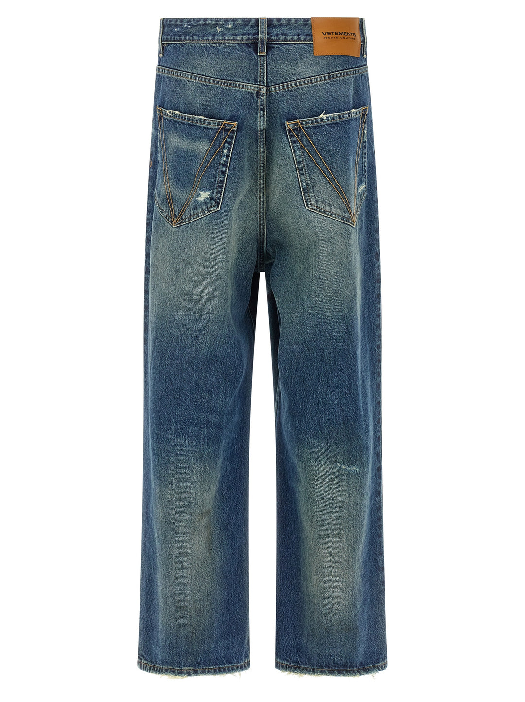 Vetements Blue Distressed Baggy Jeans - Blu | dcab973712cfcb4ab54c5c9ae9adef4c29aa29e4