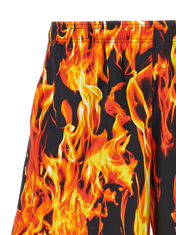 Vetements Black & Orange Fire Bermuda e Short - Multicolor | a79188b84d914d1d82bd08cb99a916e1b770e121