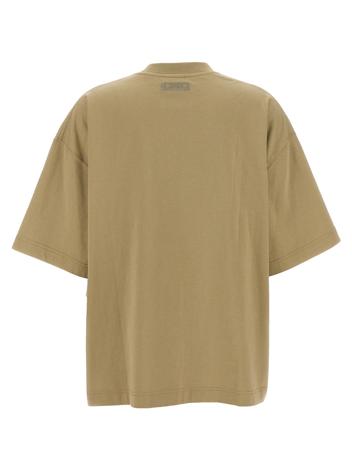 Vetements Oval Logo T shirt - Beige | 67037c5f3e0815862d5c75a459a4b81528c0925b