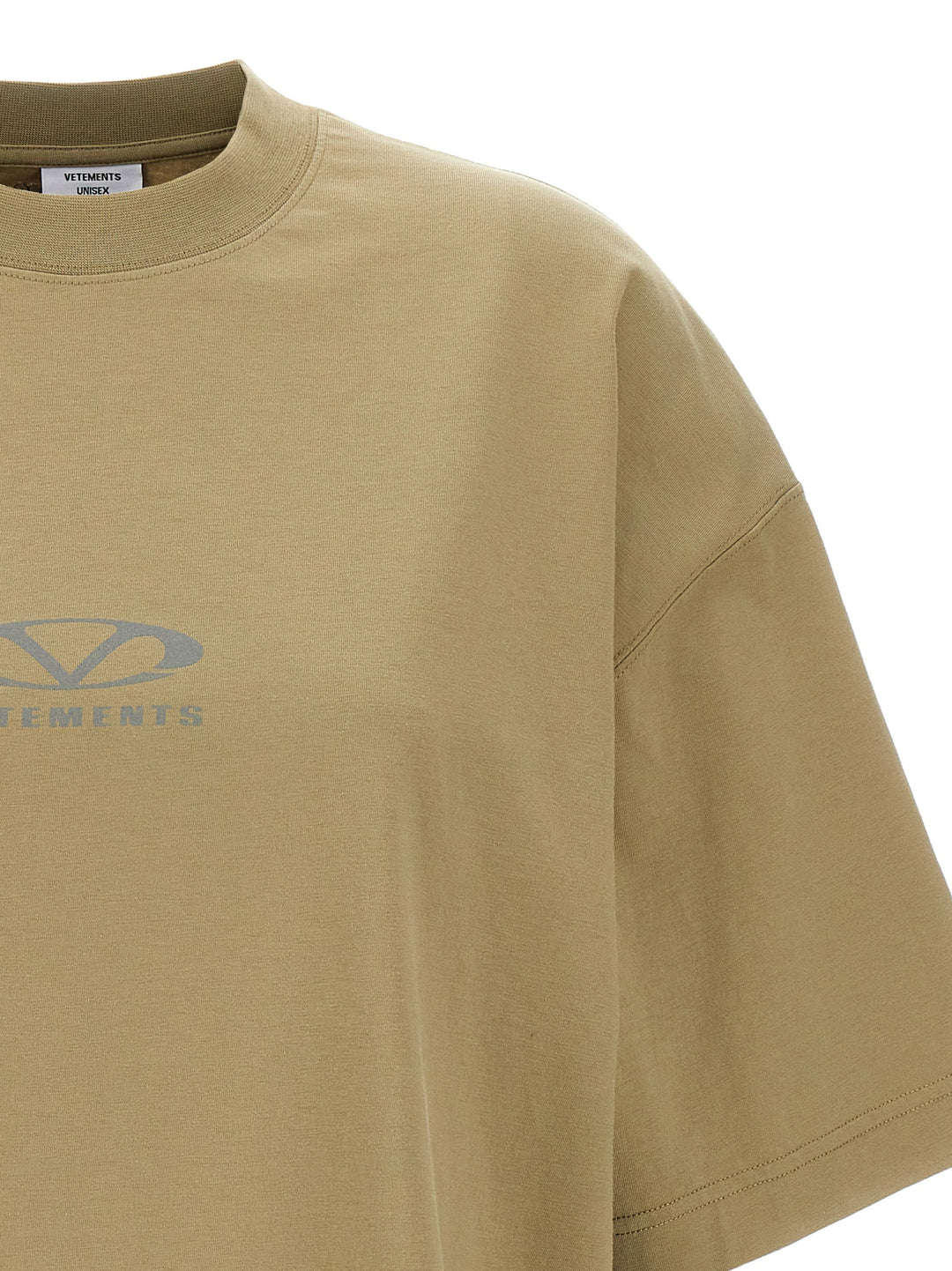 Vetements Oval Logo T shirt - Beige | dd5907527ecad3d0bf94e69ce79d6de9b8bbf4e8