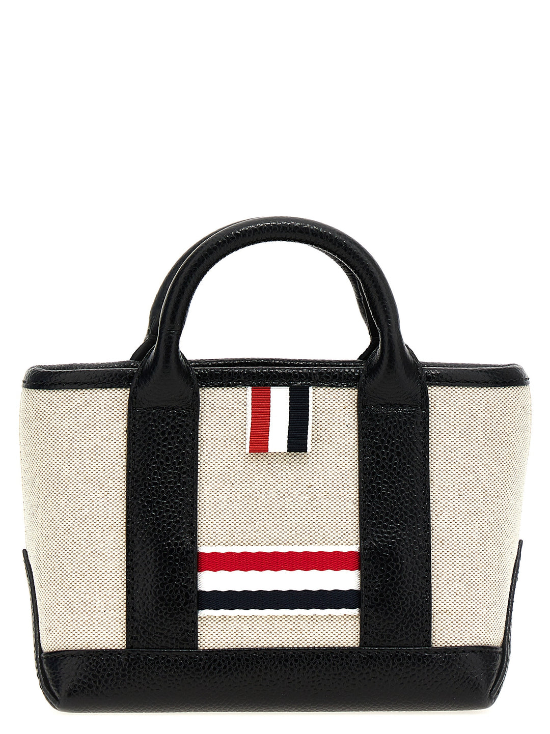 Thom Browne Micro Tool Tote Borse a Mano - Nero | 29cd18f542c7dd2165895c6a361c02d5c7f9cc47