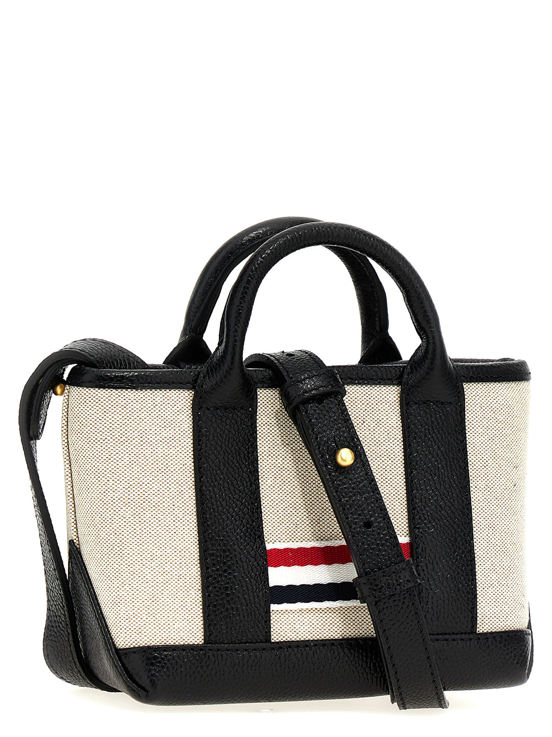Thom Browne Micro Tool Tote Borse a Mano - Nero | 6f27da14103128bbe252808bb4ca3ecfcf1150ab