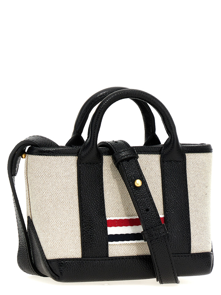 Thom Browne Micro Tool Tote Borse a Mano - Nero | 6f27da14103128bbe252808bb4ca3ecfcf1150ab