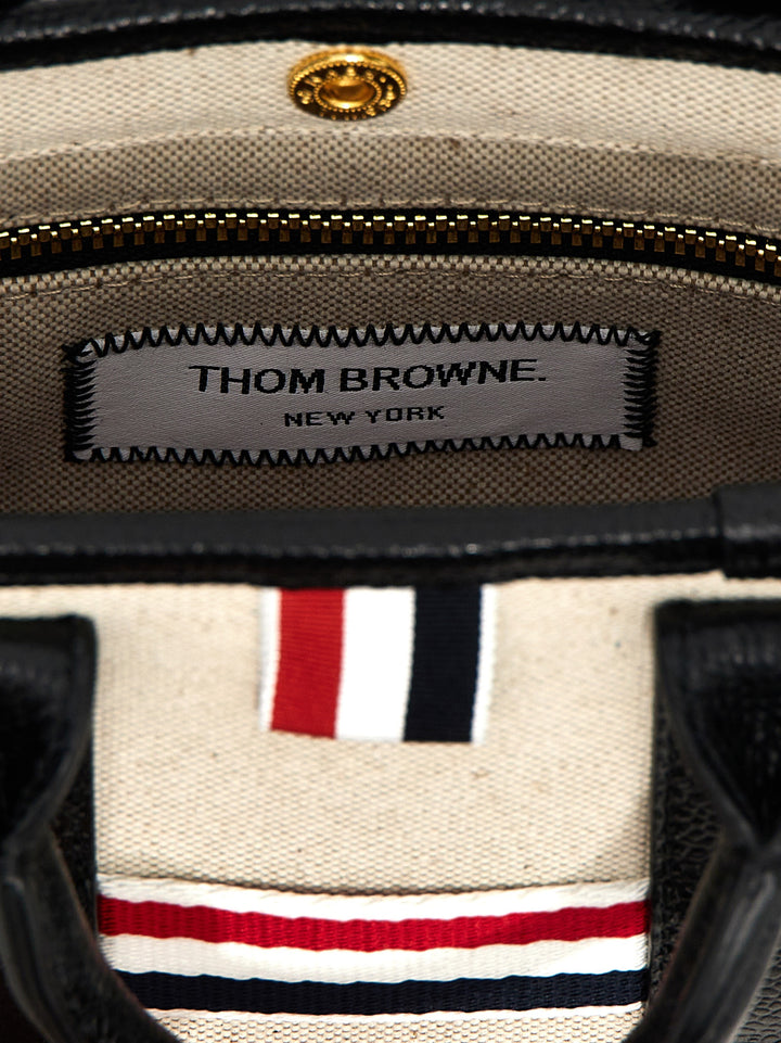 Thom Browne Micro Tool Tote Borse a Mano - Nero | 7b686264dade65606553fc89657ba3d701610974
