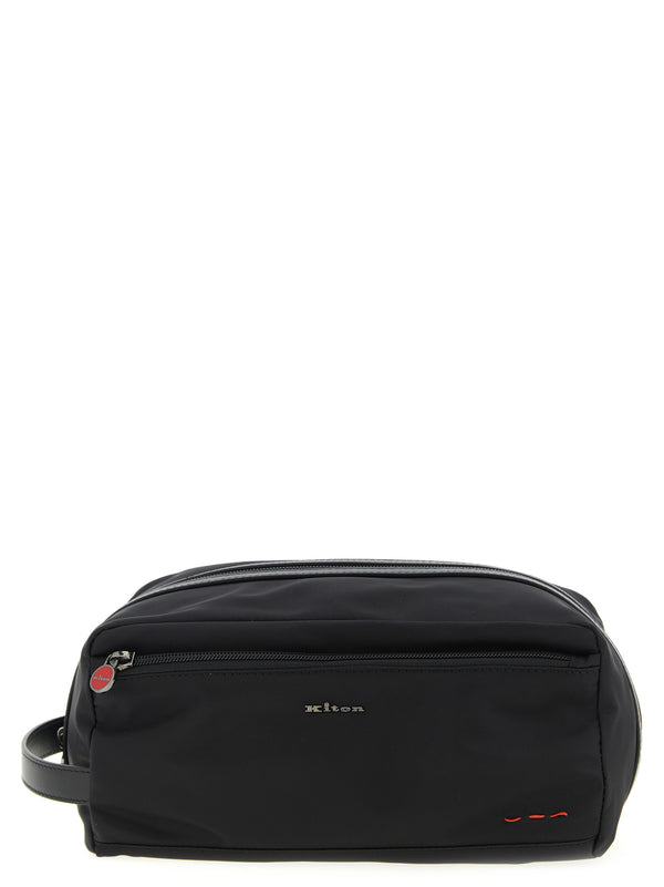 -Estuche de belleza de nailon negro