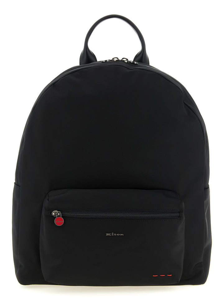 Kiton Logo Backpack Zaini e Valigie - Nero | 97910b8bd46535f81de7bf2e771e2d6f72a6f2b7