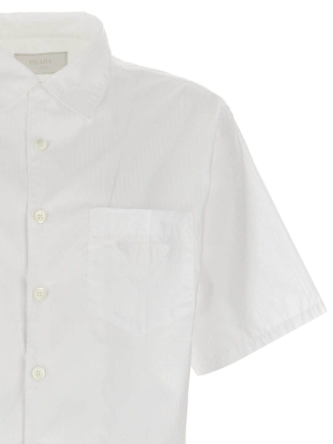 Prada Striped Shirt Camicie - Bianco | 9149d0dba1e608fbf881ba3ee076e724ba84a4c6