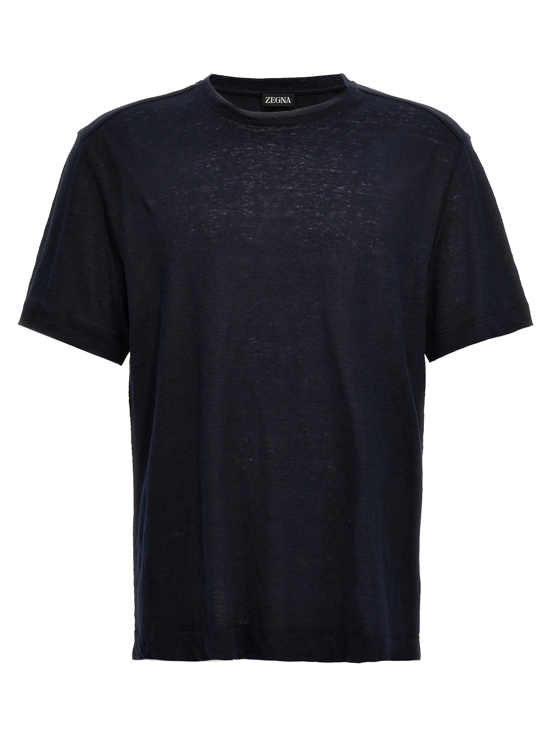 Linen T Shirt Blu