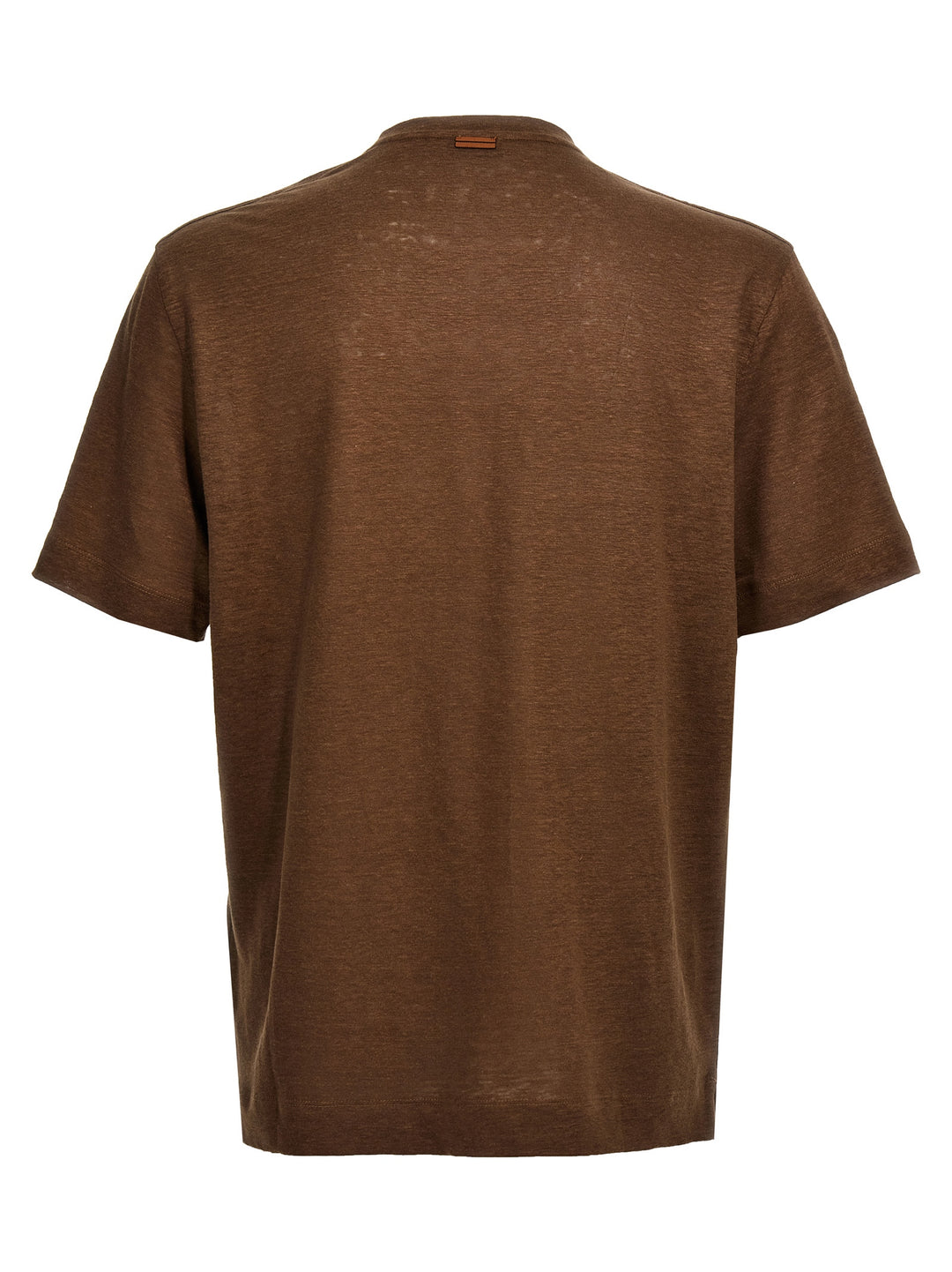 Linen T Shirt Marrone