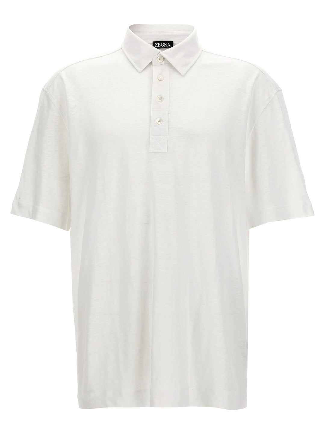 Linen Polo Shirt Felpe Bianco