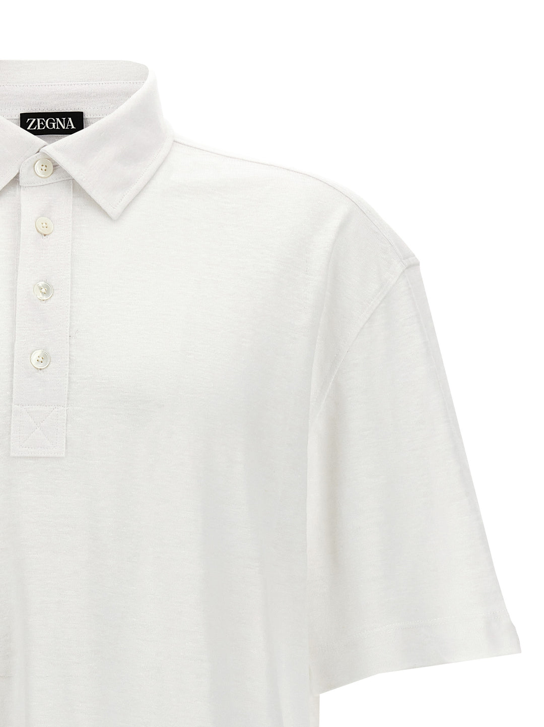 Linen Polo Shirt Felpe Bianco