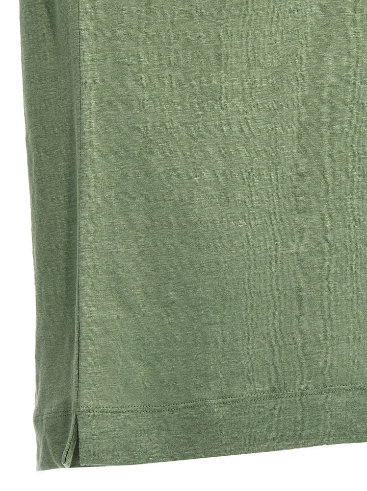Linen  Shirt Polo Verde