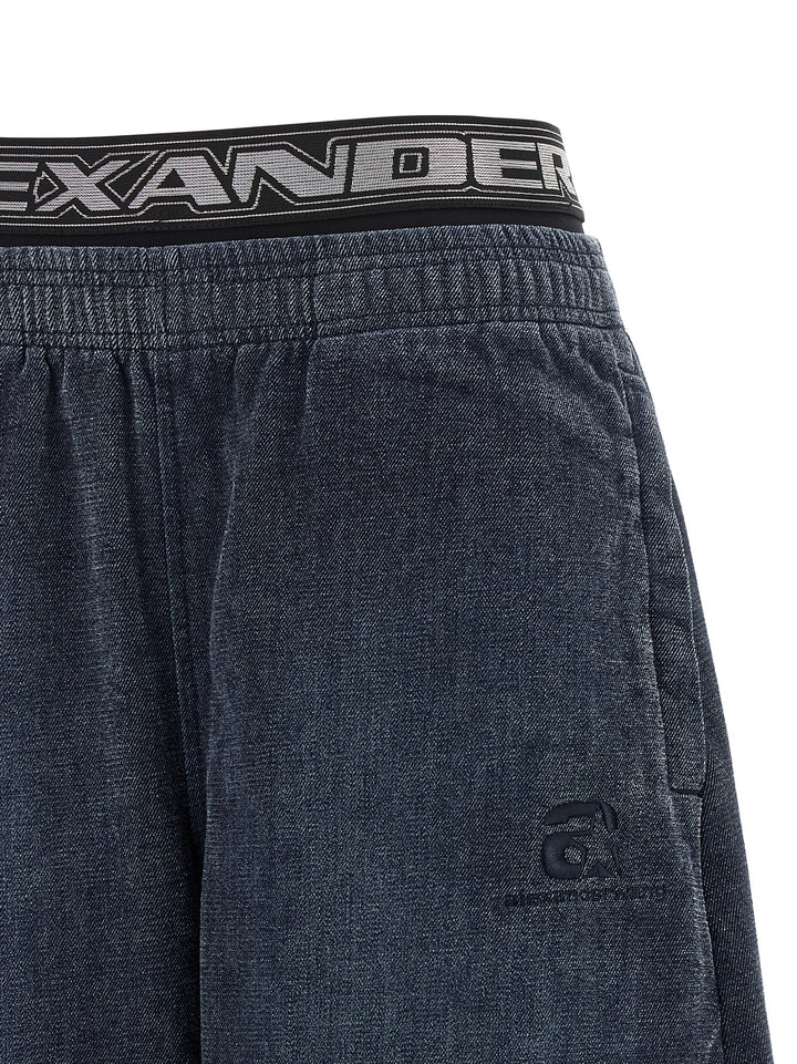 Alexander Wang Denim  With Elastic Waistband Pantaloni - Nero | 353da4056ae95e7e86ab49c3e89bfd33c8d37ca8