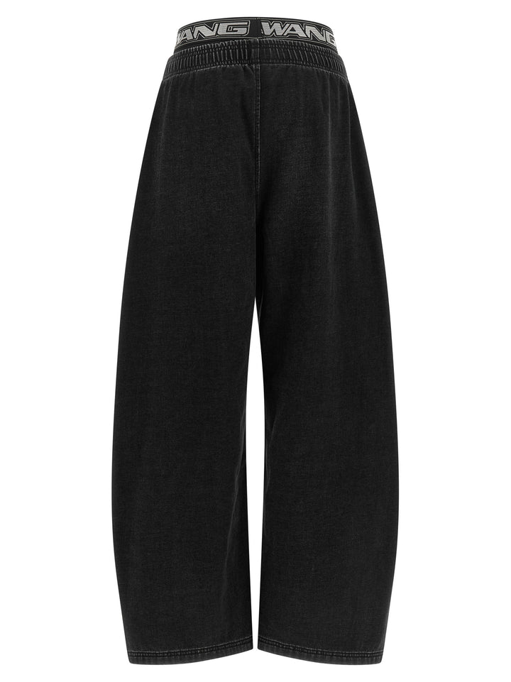 Alexander Wang Denim Pants With Elastic Jeans - Nero | b8cb7197774c9254fdfdb091c593cafea485bbba