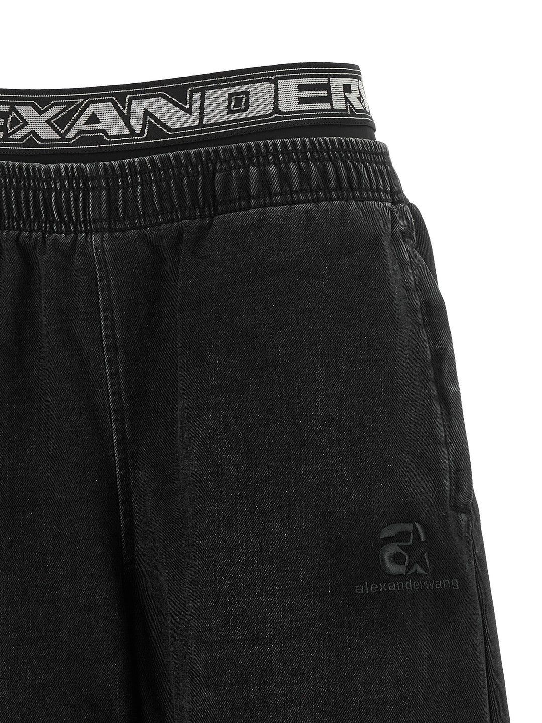 Alexander Wang Denim Pants With Elastic Jeans - Nero | e47db2cdba0c35168c9bb6a415c4b6cfc74d511c