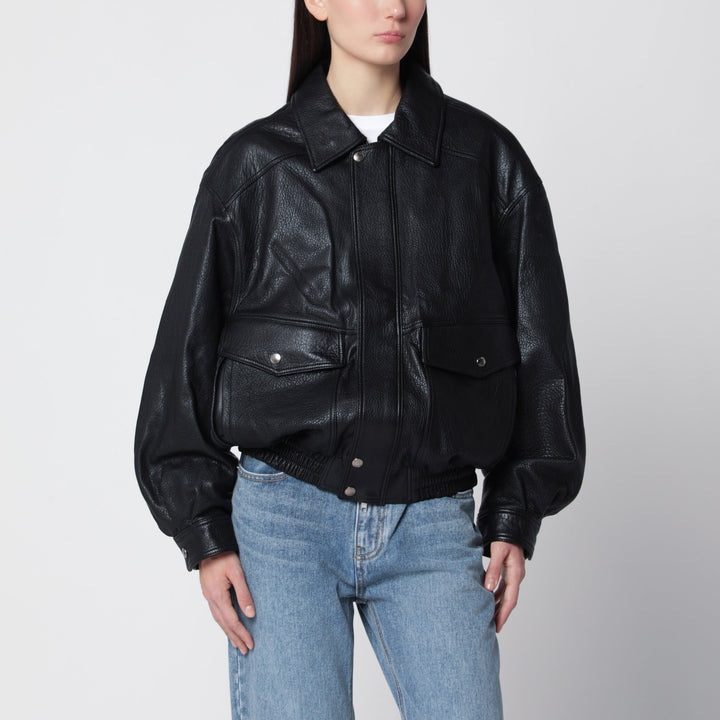 Dunst Blouson Oversize Noir En Lambskin