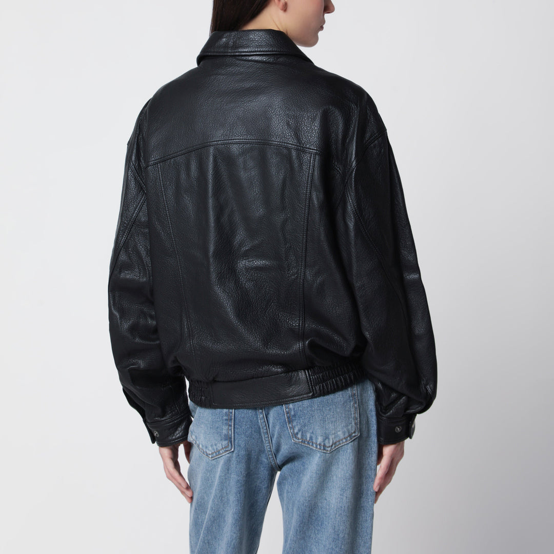 Dunst Blouson Oversize Noir En Lambskin