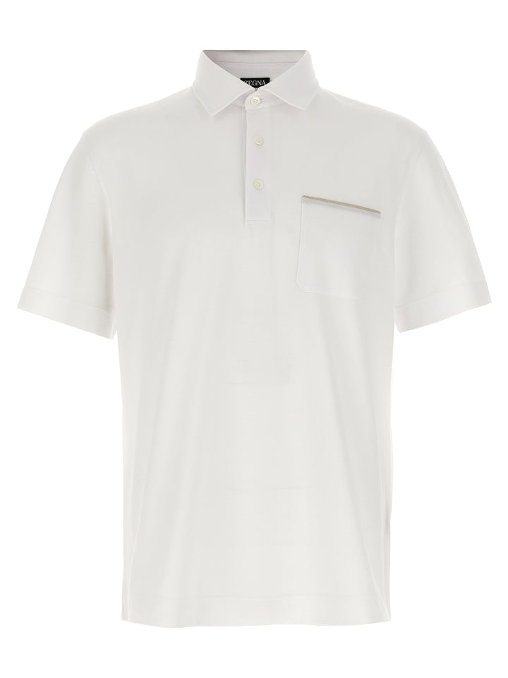 Zegna Piqué  Shirt Polo - Bianco | 2266e9f36002342056672a9fc137890452be5ba6