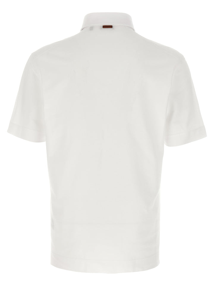 Zegna Piqué  Shirt Polo - Bianco | 6aa536bc1b1abad91f088056191994ea1b0e5d26